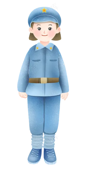 建军节五角星女孩 建军节五角星女孩