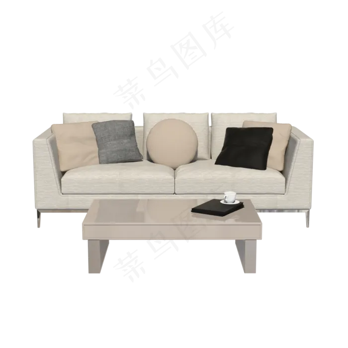 沙发茶几组合,免抠元素(3000*3000px 300 dpi )psd模版下载