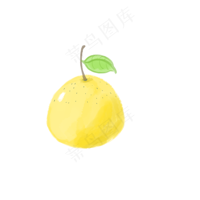 黄色圆形梨PNG