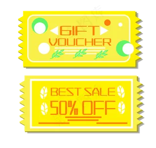 黄色优惠券