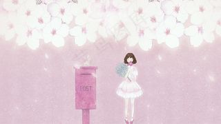 风色系花季樱花节少女插图