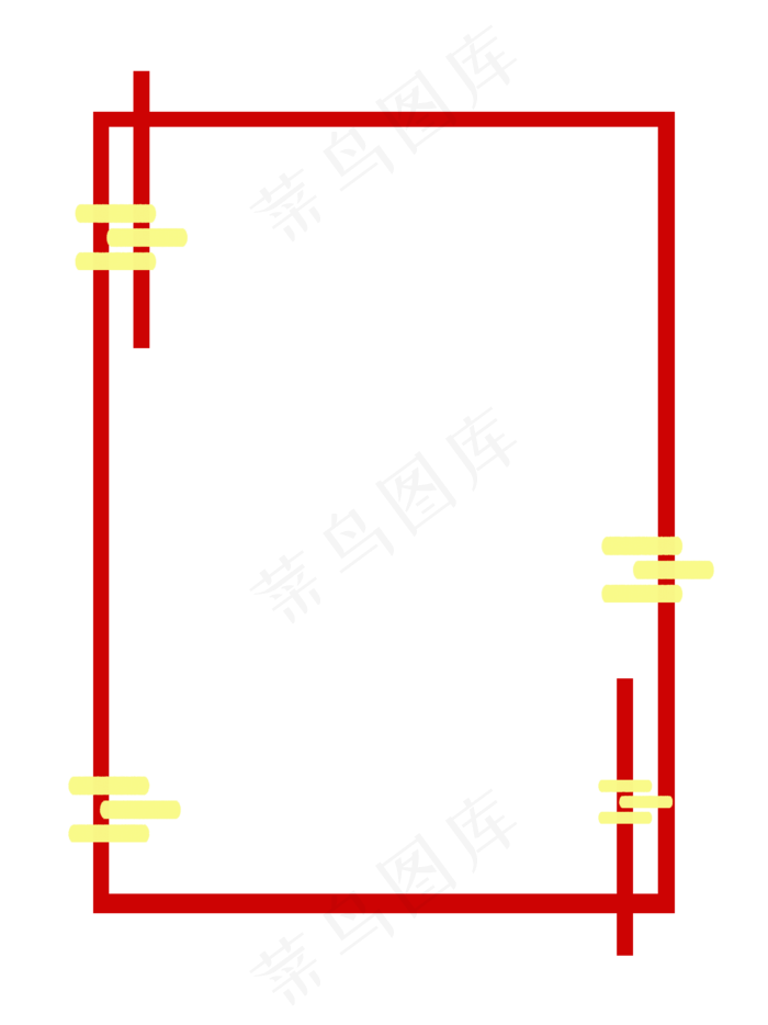 元宵节创意红色手绘边框,免抠元素
