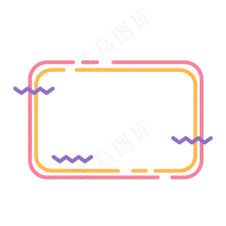 糖果色meb风格边框标签