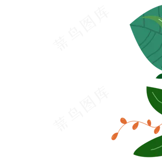 母亲节绿色橘黄色自然清新简约树