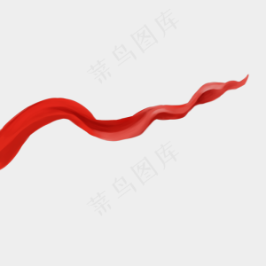 红色的飘带,免抠元素