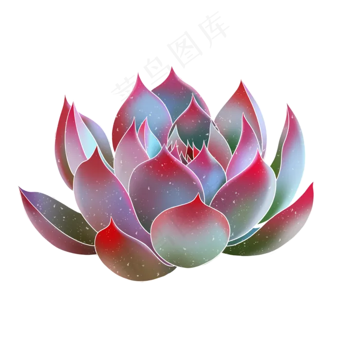 春季水彩植物多肉(2000X2000(DPI:300))psd模版下载