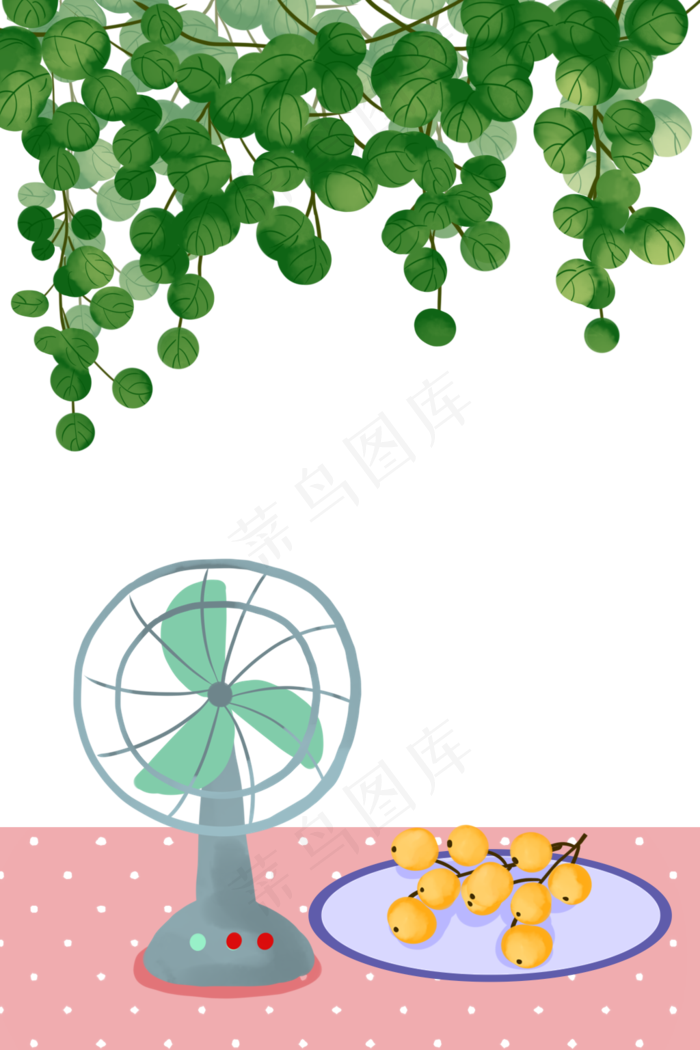 处暑水果风扇(1024X1536(DPI:299))psd模版下载