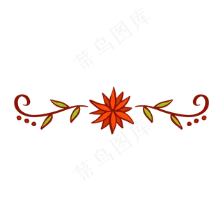 圣诞节圣诞花分割线