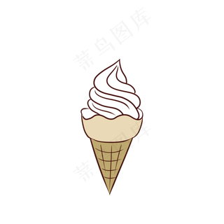 手绘卡通夏季食物冰淇淋