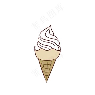 手绘卡通夏季食物冰淇淋