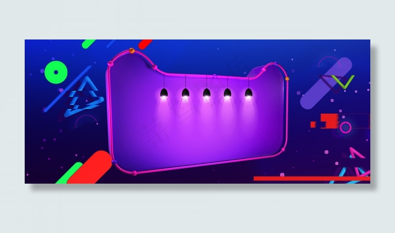 大气几何紫色渐变618促销背景