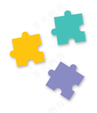 拼图矢量卡通玩具,免抠元素