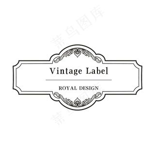 欧式花纹复古标签