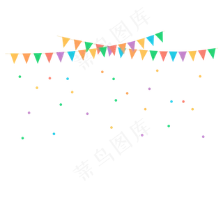 儿童节卡通彩旗元素,免抠元素