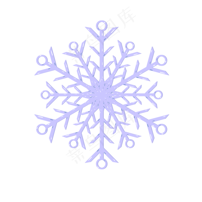 闪亮晶莹小清新冬日蓝色雪花可商,免抠元素