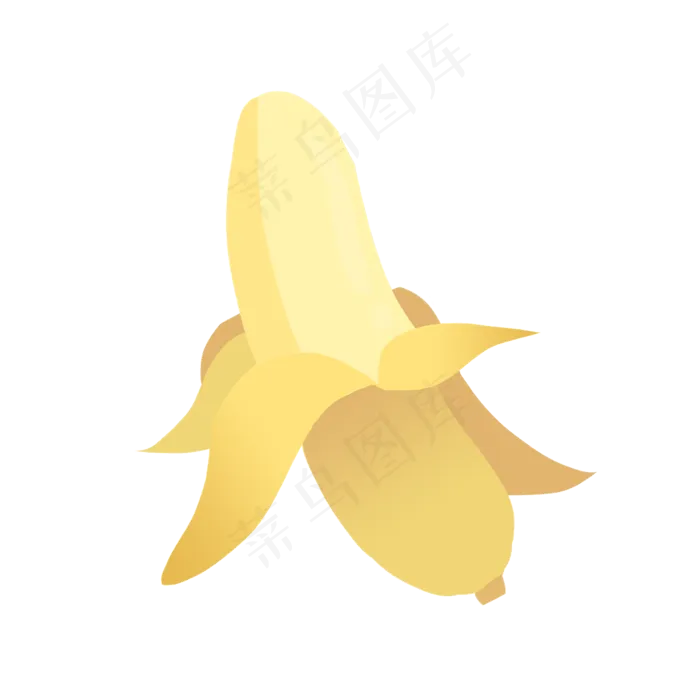 手绘黄色香蕉水果卡通(2000X2000(DPI:300))psd模版下载