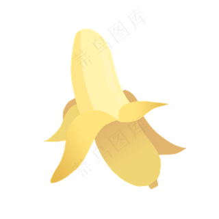 手绘黄色香蕉水果卡通