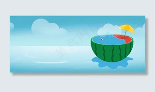 夏日降暑清凉饮料水果西瓜