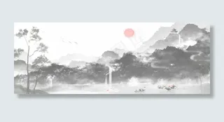 中国风风景banner图