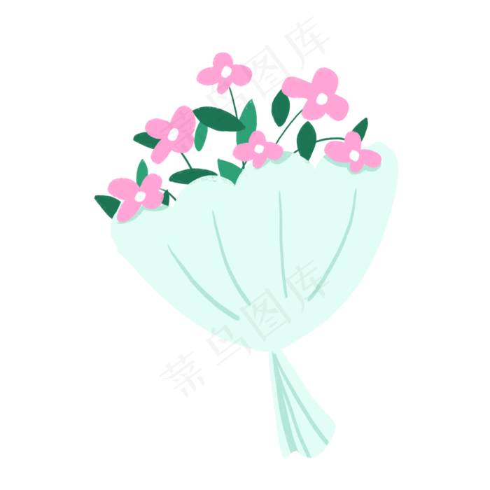 紫色花朵花束(2000X2000(DPI:300))psd模版下载