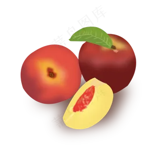 二十四节气鼠绘处暑水果油桃元素