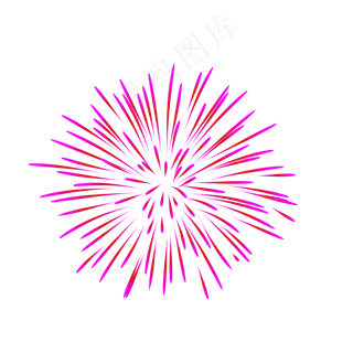 手绘欢庆节日烟花矢量图,免抠元素