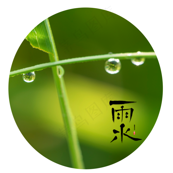 雨水节气水珠,免抠元素(2000X2000(DPI:300))psd模版下载