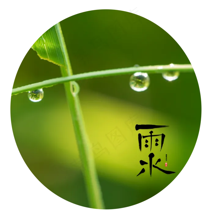 雨水节气水珠,免抠元素(2000X2000(DPI:300))psd模版下载