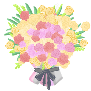 一束玫瑰手捧花