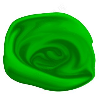 卡通绿色的玫瑰丝带免扣图