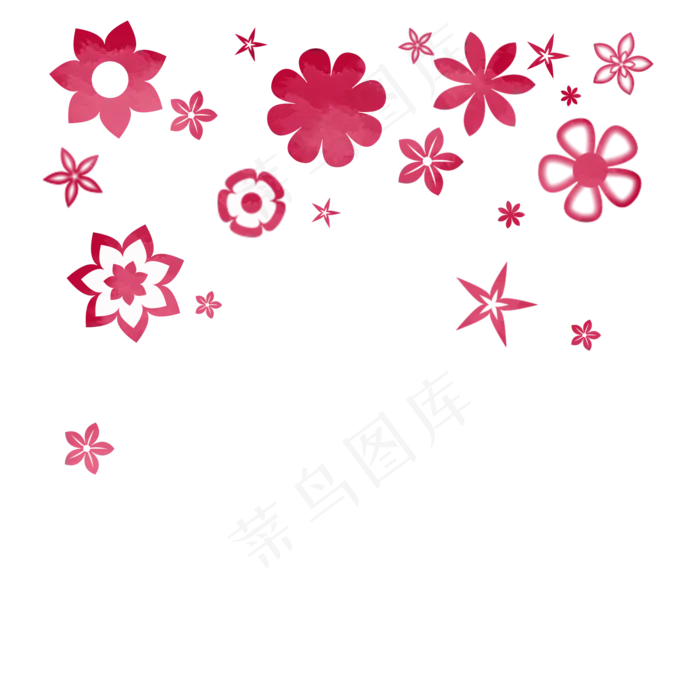 粉色水彩手绘装饰(2000X2000(DPI:300))psd模版下载