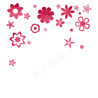 粉色水彩手绘装饰