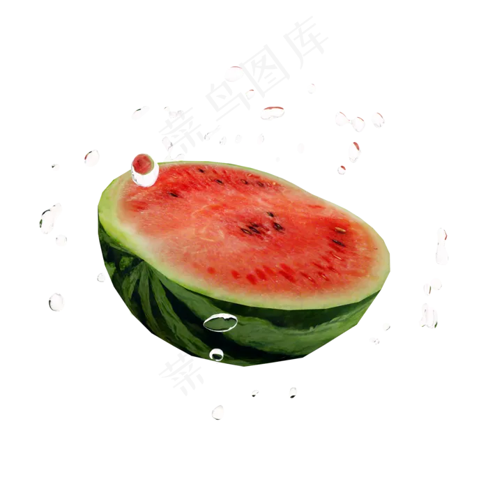 夏季西瓜png图(2000X2000(DPI:300))psd模版下载