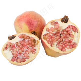 打开的美味水果石榴