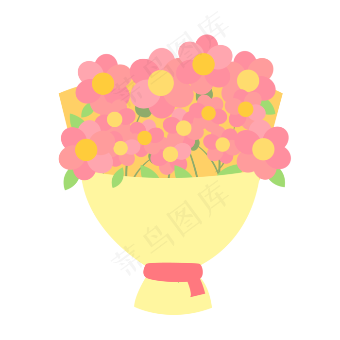 七夕节卡通礼物花束