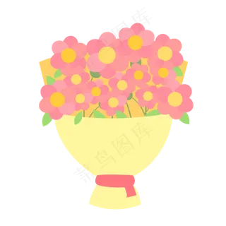 七夕节卡通礼物花束