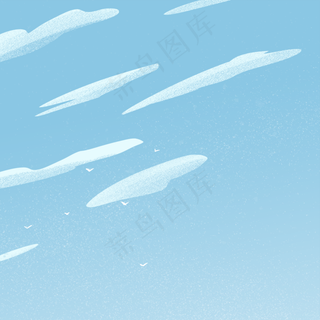 卡通蓝天白云矢量图,免抠元素