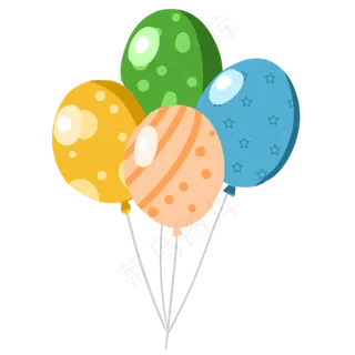 儿童节彩色气球