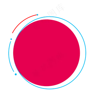 手绘红色装饰圆形