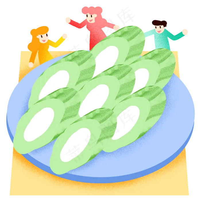 夏至吃苦瓜(2000X2000(DPI:300))psd模版下载