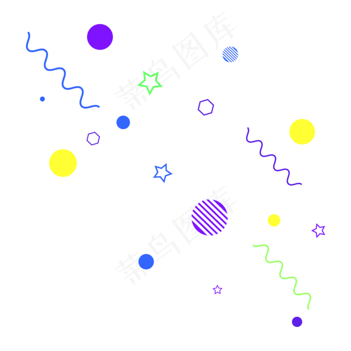 卡通矢量促销漂浮氛围电商