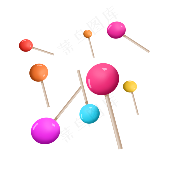 多色棒棒糖果素材元素