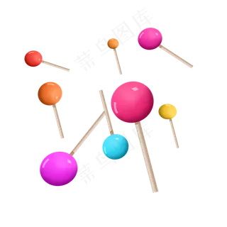 多色棒棒糖果素材元素