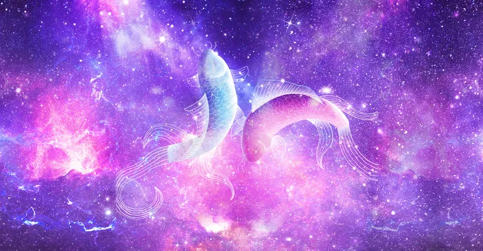 唯美梦想光芒夜空双鱼星座(1920*1000px 	      )psd模版下载