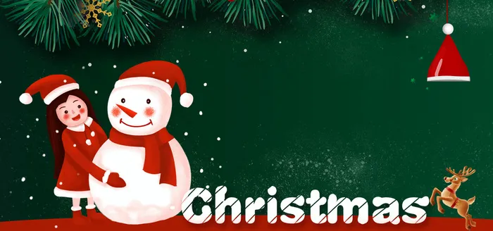 绿色大气圣诞节促销展板(1920*900px 	       )psd模版下载