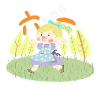 六一儿童节可爱蜡笔风儿童