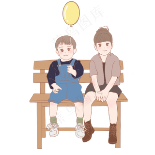 儿童节两个小朋友