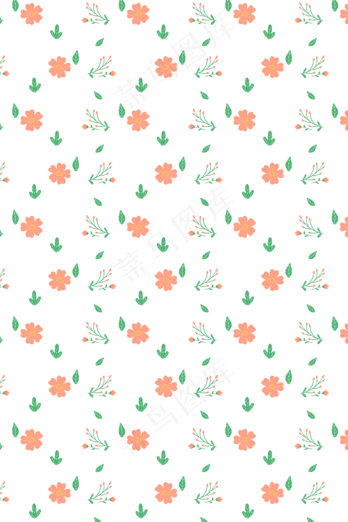 春天花草底纹平铺