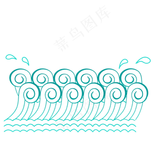 线性海浪水花