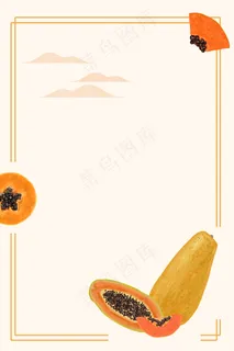 文艺二月水果木瓜